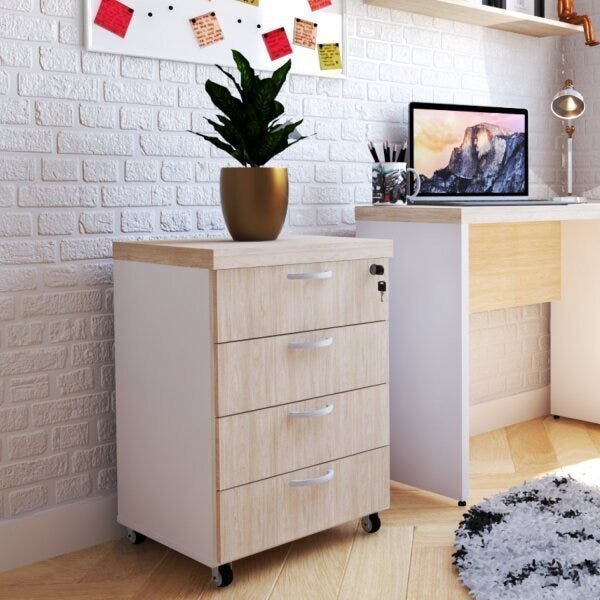 Mesa Para Escritório 80cmx42cm 40mm Com Caixa De Tomada  Bran