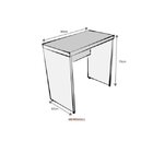 Mesa Para Escritório 80cmx42cm 40mm Com Caixa De Tomada  Bran