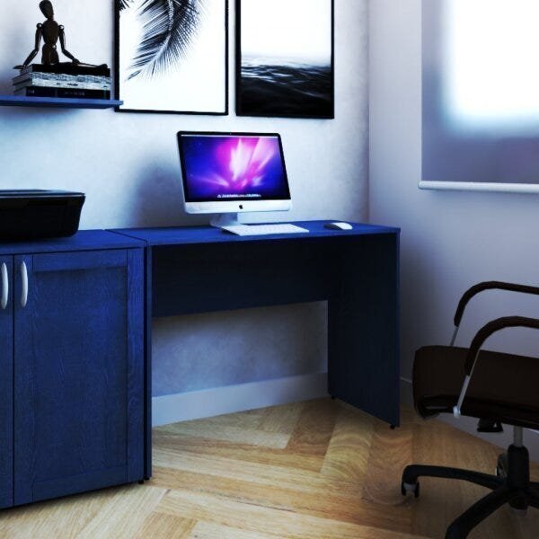Mesa Para Escritório 90cmx47cm 15mm  Azul