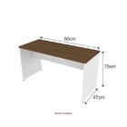 Mesa Para Escritório 90cmx47cm 15mm  Branca/ameixa Negra