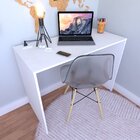 Mesa Para Escritório 90cmx47cm 15mm Bramov Móveis Branco