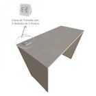 Mesa Para Escritório 90cmx47cm 15mm Bramov Móveis Branco