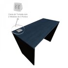Mesa Para Escritório 90cmx47cm 15mm Bramov Móveis Preto/azul