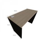 Mesa Para Escritório 90cmx47cm 15mm Bramov Móveis Preto/geneve
