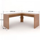 Mesa Para Escritório Angular França Amêndoa - Pnr Móveis