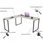 Mesa Para Escritório Angular Kuadra Snow - Compace