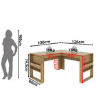 Mesa Para Escritório Angular Me4145 Tecnomobili