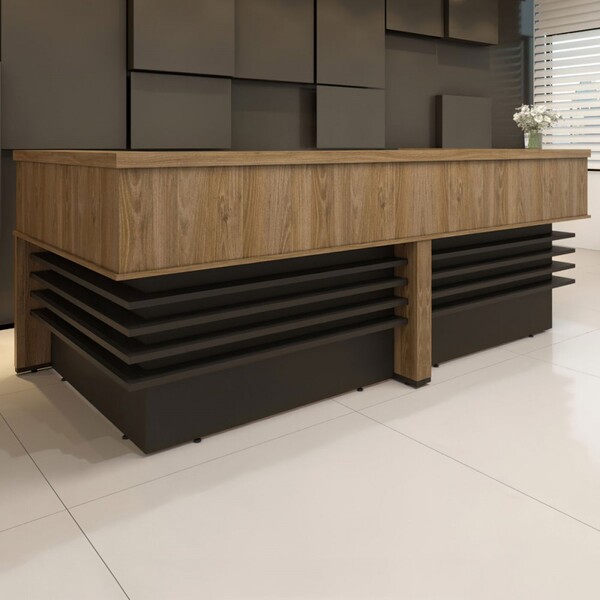 Mesa Para Escritório Charuto/preto - Artany Móveis