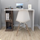 Mesa Para Escritório Com 2 Nichos Esc 4007 Sense Nogueira/bra