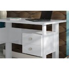 Mesa Para Escritório Com Gavetas C216 Branco Brilho - Dalla C