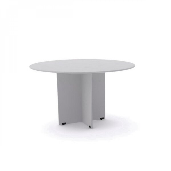 Mesa Para Escritório De Reunião Redonda Maxxi Mx1000  Cinza