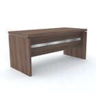 Mesa Para Escritório Diretor 180x70cm Pe50  Walnut/prata