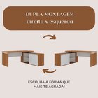 Mesa Para Escritório Diretor Com Porta De Correr E Nichos Fre