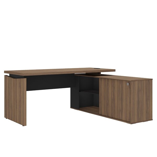 Mesa Para Escritório Diretor Com Porta De Correr E Nichos Nog