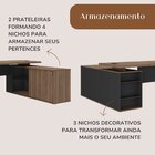 Mesa Para Escritório Diretor Com Porta De Correr E Nichos Nog