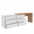 Mesa Para Escritório Diretor Em L 6 Gavetas Oring Yescasa Bra