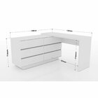 Mesa Para Escritório Diretor Em L 6 Gavetas Oring Yescasa Bra