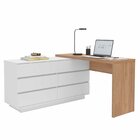 Mesa Para Escritório Diretor Em L 6 Gavetas Oring Yescasa Bra