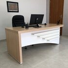 Mesa Para Escritório Diretor Em L Tamburato E Elegante Carval