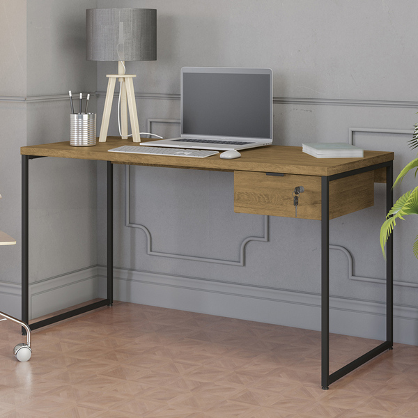 Mesa Para Escritório Diretor Estilo Industrial 1,36m Frejo Co