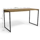 Mesa Para Escritório Diretor Estilo Industrial 1,36m Frejo Co
