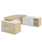 Mesa Para Escritório Diretor Grande 2 Portas 4 Gavetas Carval