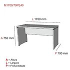 Mesa Para Escritório Diretor Pe40 170cm Imbua Terra E Preto I