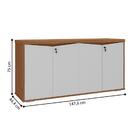 Mesa Para Escritório E Balcão 4 Portas Conde Freijó Branco