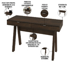 Mesa Para Escritório E Home Office Cavalete 02 Gavetas Cadiz