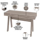 Mesa Para Escritório E Home Office Cavalete 02 Gavetas Cadiz