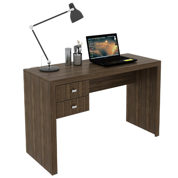 Mesa Para Escritório E Home Office Clover 02 Gavetas 117 Cm T