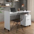 Mesa Para Escritório E Home Office Com Gaveteiro Branca