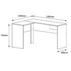 Mesa Para Escritório E Home Office Em L Euro 01 Gaveta 135x10