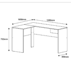 Mesa Para Escritório E Home Office Em L Euro 01 Gaveta 135x10