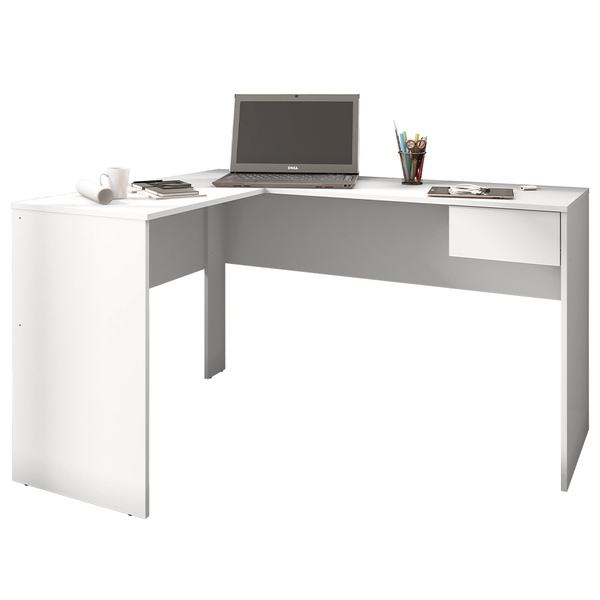 Mesa Para Escritório E Home Office Em L Euro 01 Gaveta 135x10