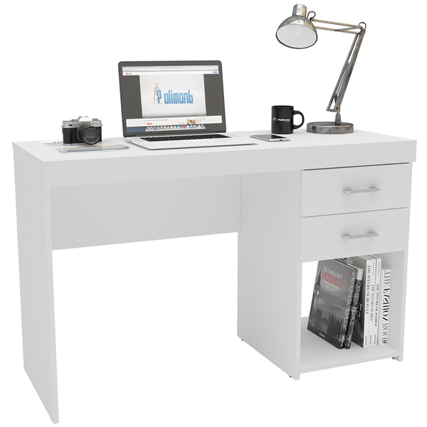 Mesa Para Escritório E Home Office Malta 120 Cm 02 Gavetas P0