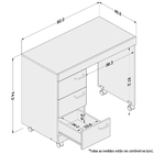 Mesa Para Escritório E Home Office Osaka 90 Cm 03 Gavetas Com