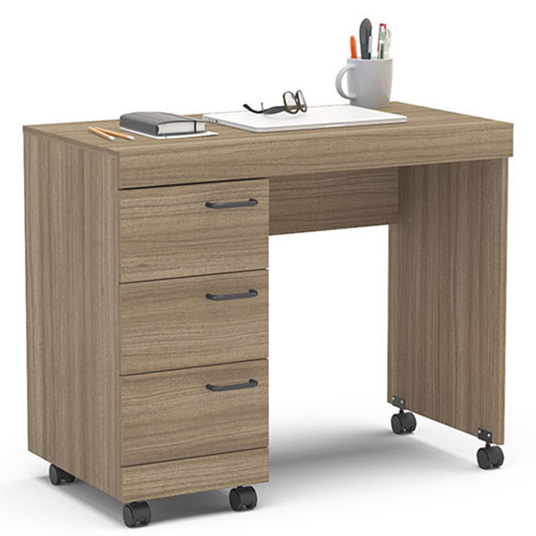 Mesa Para Escritório E Home Office Osaka 90cm 3 Gavetas Com R