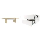 Mesa Para Escritório E Reunião 2 Metros Com 2 Gavetas Em Tamb