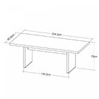 Mesa Para Escritório E Reunião 2 Metros Tamburato Charuto/pre