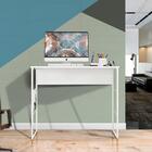 Mesa Para Escritório Em Casa Aço 90 Cm Branco Tutty Shop Jm