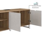 Mesa Para Escritório Em L 136x136cm Com Balcão 2 Portas Nobil