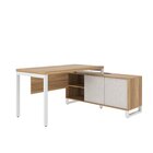 Mesa Para Escritório Em L 136x136cm Com Balcão 2 Portas Nobil