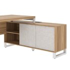 Mesa Para Escritório Em L 136x136cm Com Balcão 2 Portas Nobil