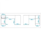 Mesa Para Escritório Em L 160x134cm 1 Gaveta 2 Portas Brv Móv