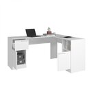 Mesa Para Escritório Em L 160x134cm 1 Gaveta 2 Portas Brv Móv