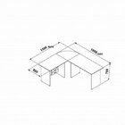 Mesa Para Escritório Em L 180x150cm Com 2 Gavetas Com Chave W