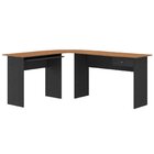 Mesa Para Escritório Em L 1 Gaveta Max Cinamomo/preto Catedral