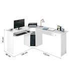 Mesa Para Escritório Em L 1 Gaveta Max Zanzini Branco Ártico