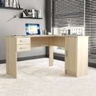 Mesa Para Escritório Em L 2 Gavetas 1 Porta Barcelona Policom